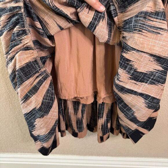 Anthropologie Maeve The Cassandra Maxi Dress Ikat Flutter Sleeve Ruffles Size XS - Picture 9 of 16